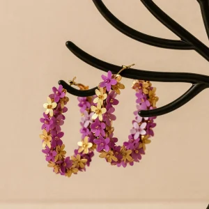University Trendz Beaded Floral Hoop