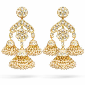 Noorvani Heritage Off-white Jhumkis