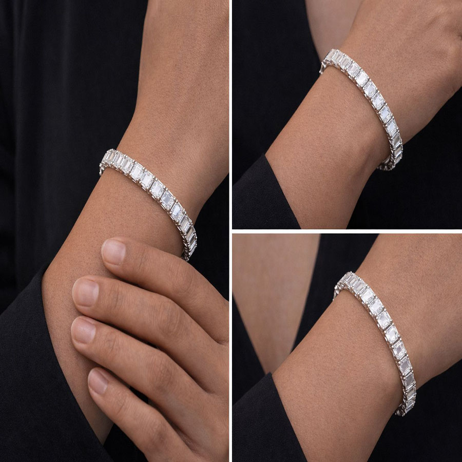 Prisma Real-Stone Bracelet Silver
