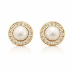 Crystal pearl stud