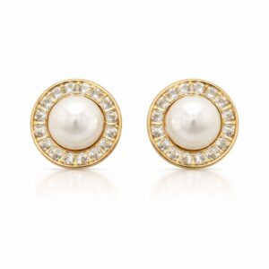 Crystal pearl stud