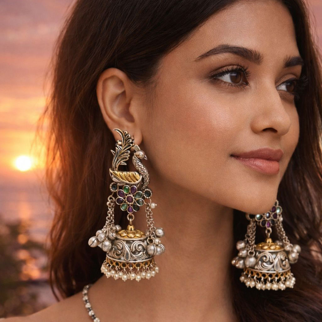 Mayurika Heirloom Jhumkis - Image 2