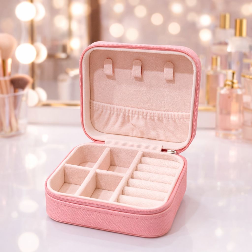 Hanaé Luxe Travel Jewel Case Pink