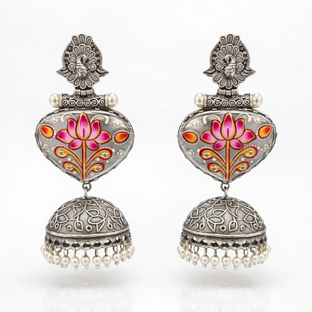 Padmika Oxidised Jhumkas