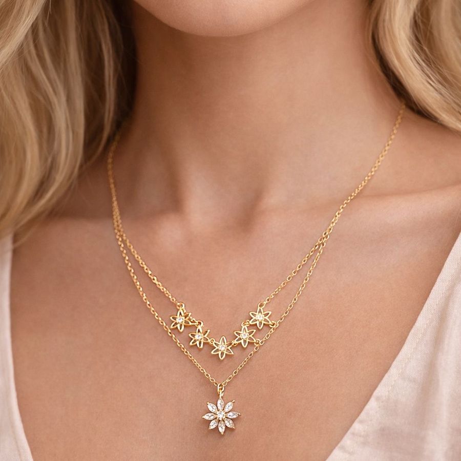 Daisy Luxe Layer Necklace - Image 2