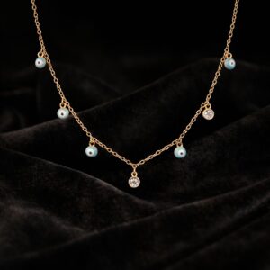 Azure Eye Charm Necklace