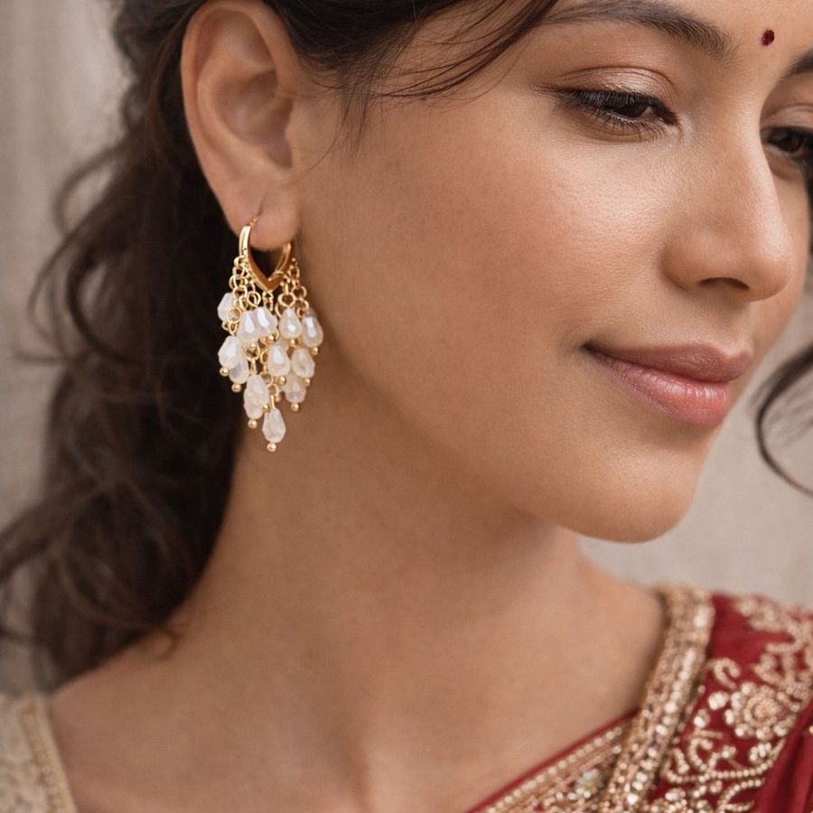 Elaria DewDrop Hoops - Image 3