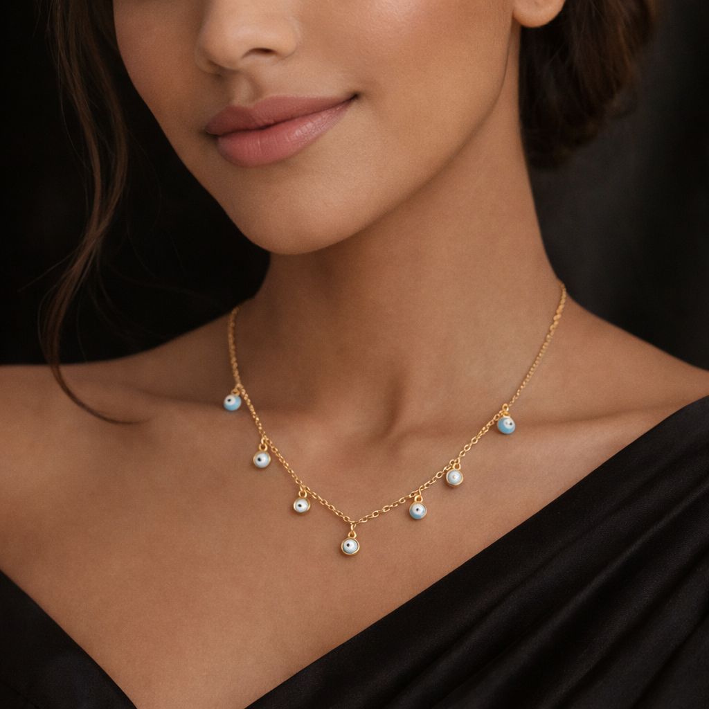 Azure Eye Charm Necklace - Image 2