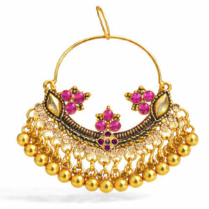 Rani Neelima Pink Jhumkis