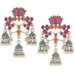 Rajni Lotus Rani Jhumkis