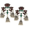 Rajni Lotus Dark Brown Jhumkis
